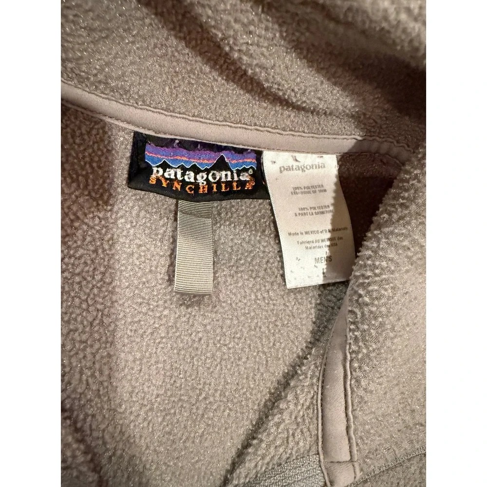 Vtg Patagonia Synchilla 90s Fleece Grey‎ Men's Large Gorpcore Utility